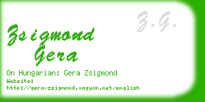 zsigmond gera business card